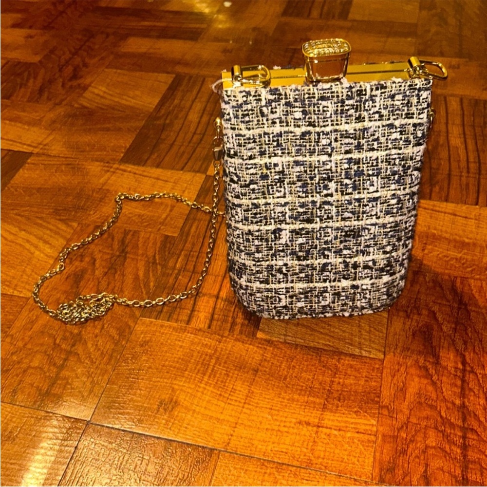 Elegant Black and White Crossbody Bag